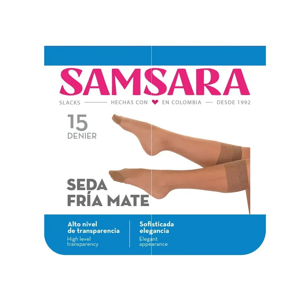 Medias Seda Fría Mate bajo la Rodilla Pack x4, de Samsara, foto 3