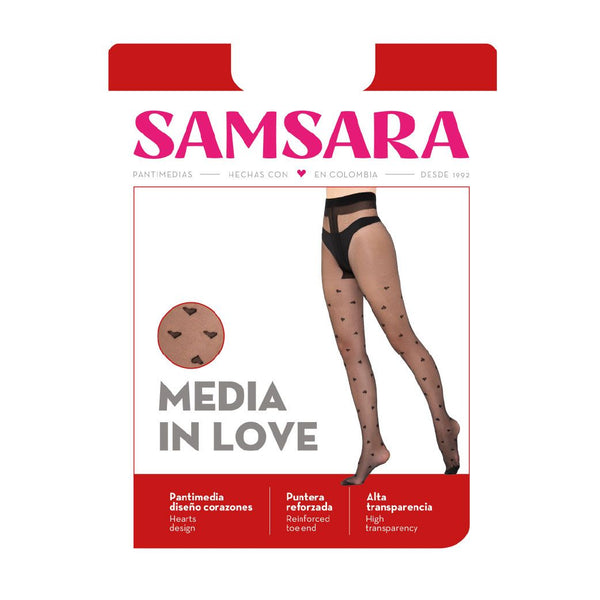 Pantimedias con Diseño de Corazones In Love, de Samsara, foto 2