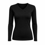 Camiseta Manga Larga Cuello en V Microfibra Leda, de Samsara, foto 5
