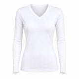 Camiseta Manga Larga Cuello en V Microfibra Leda, de Samsara, foto 4
